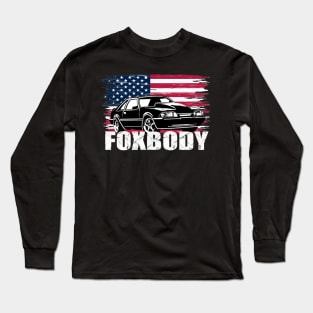 Mustang Foxbody American Fox body stang Muscle classic Car 5.0L Long Sleeve T-Shirt